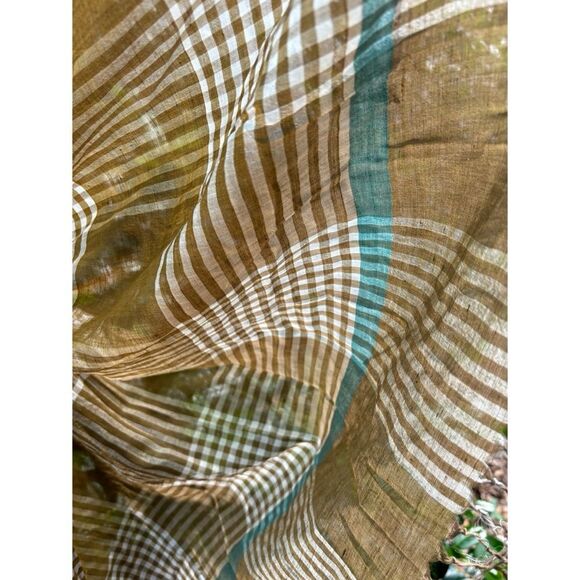 Matta NY Dupatta Silk Cotton Scarf Pareo Wrap Tassels Shawl / new no tags - Picture 3 of 9